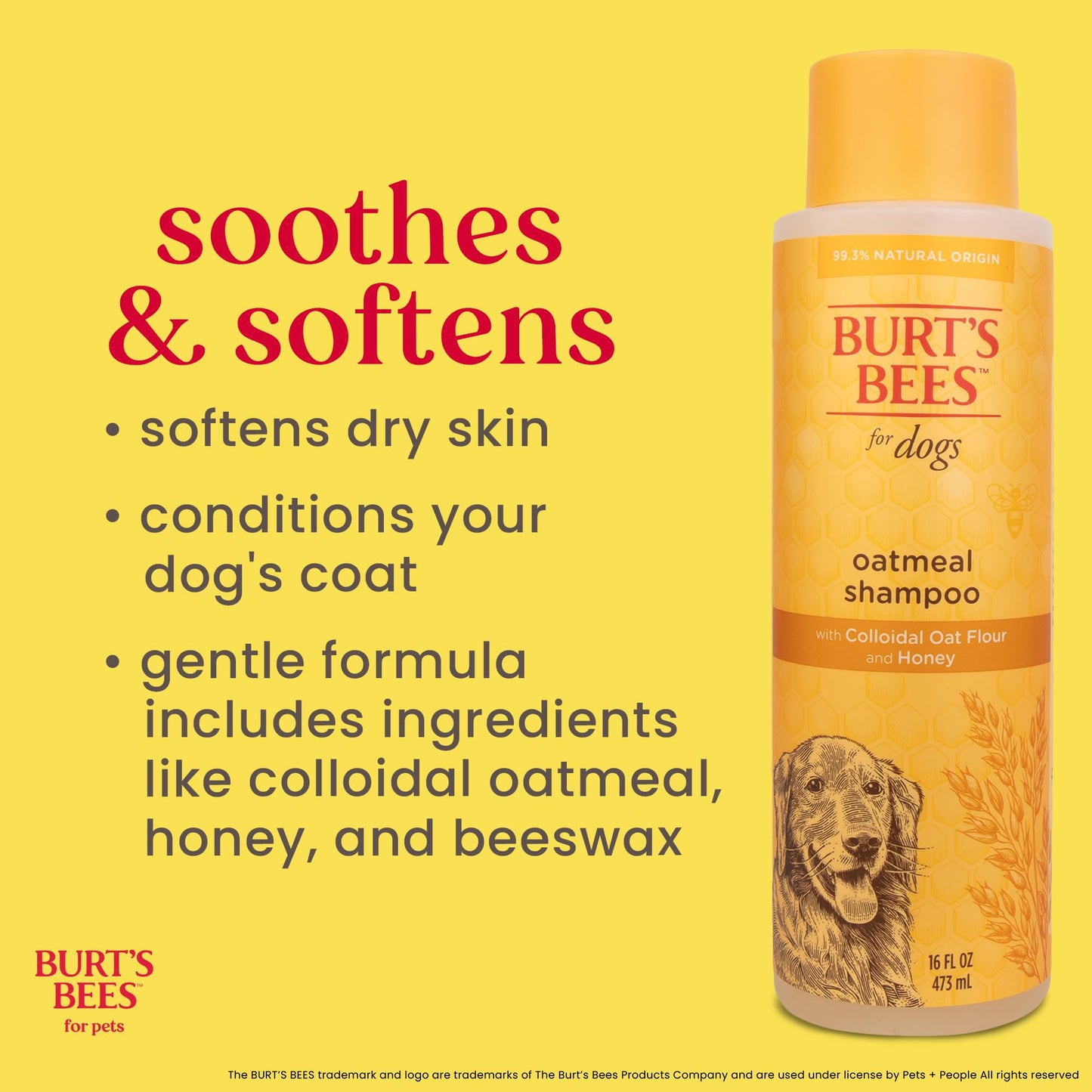 Burts Bees for Pets Oatmeal Dog Shampoo with Honey. Chosen for real quality, fits naturally into