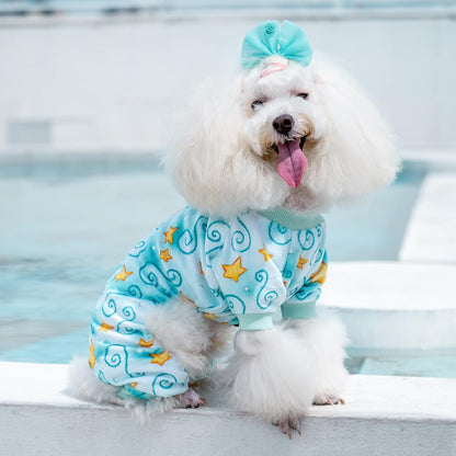 CuteBone Small Dogs Outfit Soft Puppy Onesies Pjs Dog Pajamas Pet Coat Cat Apparel Comfy Doggie Jumpsuit Bodysuit for All Seasons P279S
