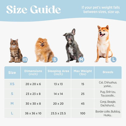 LE SURE Donut Large Dog Bed - Round Cat Beds for Indoor Anti-Anxiety Calming Pet Beds, Washable Cute Modern Beds with Teddy Sherpa Plush & Anti Slip Bottom, 36 Inch, Ice Melt