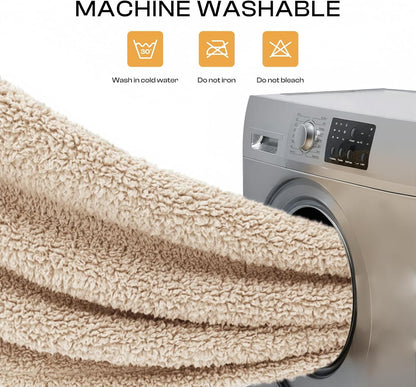 Luciphia 1 Pack 3 Calming Dog Blanket Fluffy Premium Fleece Pet Blankets Soft Sherpa Throw for Dogs Puppy Cat Beige/Pink/HazeBlue Medium (30" x20")