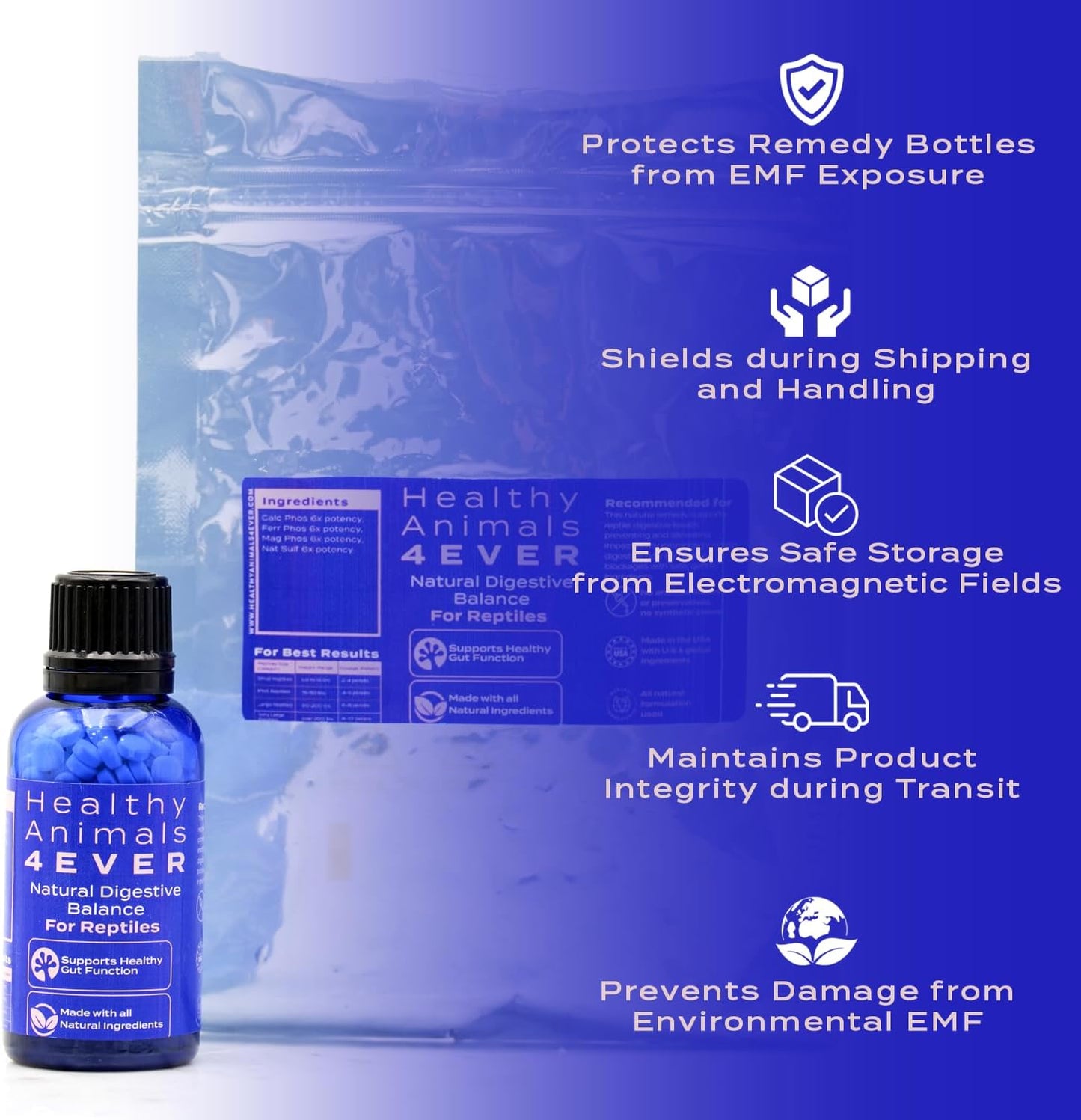 HA4E - Reptile Digestive Support - Natural Relief for Impaction, Bloating & Slow Digestion - Promotes Gut Health & Regularity - 300 Tablets