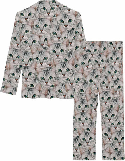 MyPupSocks Custom Face Pajamas for Women Set, Personalized Photo Long Sleepwear XS-XXL