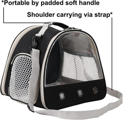 Bearded Dragon Travel Carrier,Lizards Carrier, Small Animal Travel Carrier for Sugar Glider Hedgehog Rat Parrot Bird Guinea Pig, Portable Guinea Pig Travel Bag for 2