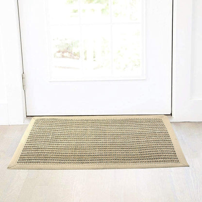 FUKUMARU Cat Scratcher Mat, 23.6 X 15.7 Inch Natural Sisal Cat Scratch Mats, Horizontal Cat Floor Scratching Pad Rug, Protect Carpets and Sofas (Cream - Thicken)