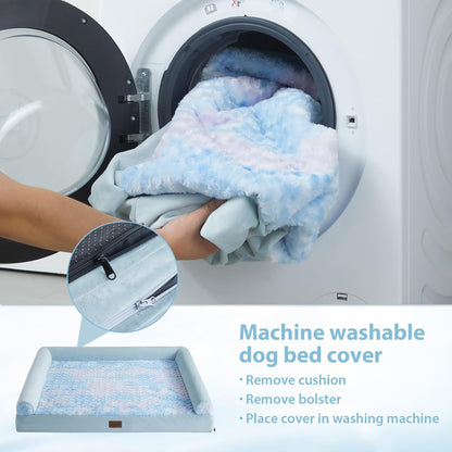 BFPETHOME Dog Beds for Large Dogs, Orthopedic Dog Bed for Medium Large Dogs,Big Waterproof Couch Pet Bed with Removable Washable Cover