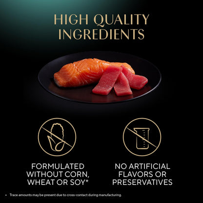 Sheba Perfect Portions Wet Cat Food Cuts in Gravy Variety Pack, with Sustainable Tuna and with Sustainable Salmon, 2.6 oz. Twin-Pack Trays (12 Count, 24 Servings) (Pack of 2)