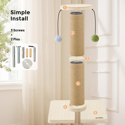 ZOMISIA 35'' Tall Cat Scratching Post for Indoor Cats. Chosen for real quality, fits naturally into