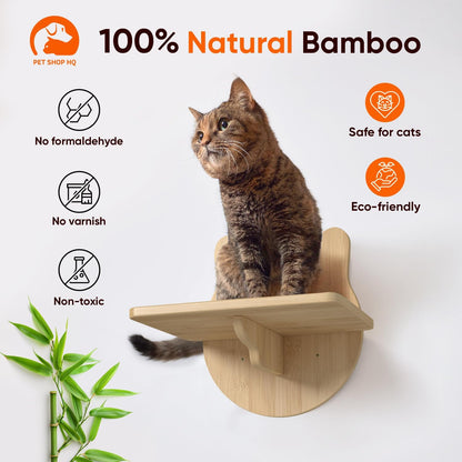 Wall-Mounted Cat Furniture for Climbing - Indoor Wooden Floating Shelves, Perches, Hammock, Bed, Bridges, Walkways - Different Models