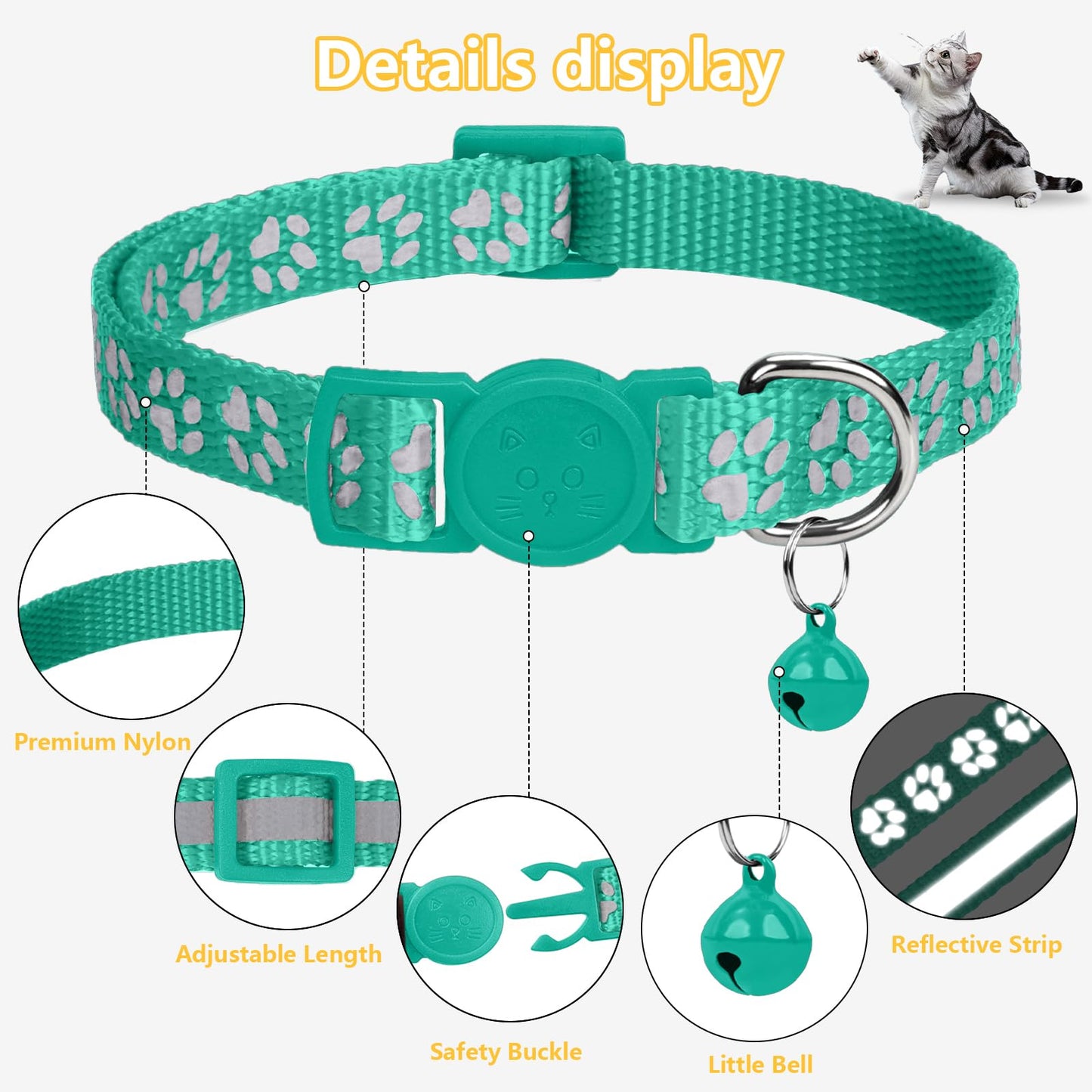 Taglory 2 Pack Reflective Breakaway Cat Collar with. Chosen for real quality, fits naturally into