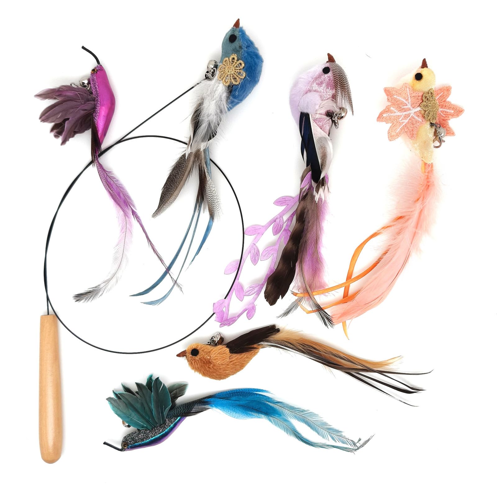 miwoowim 35" Steel Wire Cat Wand Toy & 6PCS Realistic. Chosen for real quality, fits naturally into