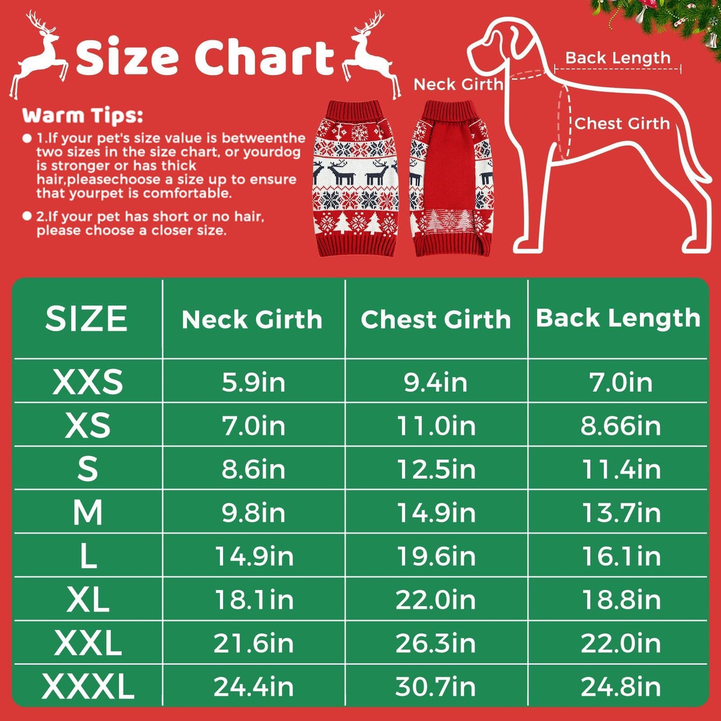 Christmas Dog Sweaters for Small Medium Large Dogs and. Chosen for real quality, fits naturally