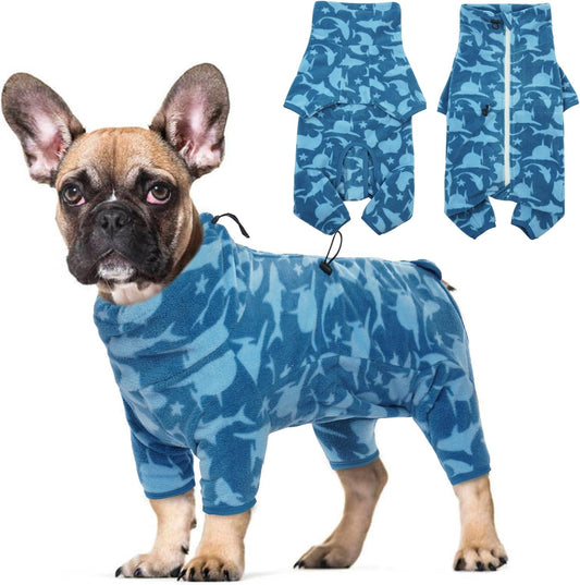 ROZKITCH Pajamas for Dogs Large, Pet Windproof Warm Cold Weather Jacket Vest with Luminous Zipper, Jumpsuit Apparel Outfit Clothes for Large Giant Dog Shark 3XL