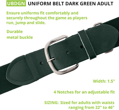 Champion Sports Baseball/Softball Uniform Belt, Comfort Stretch Fit Durable Syntex Tab - Youth & Adult Sizes, Multiple Colors