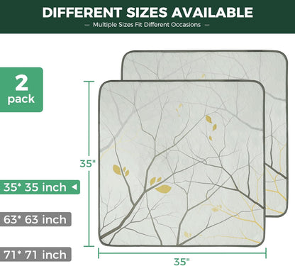 FXW Washable Pee Pads for Dogs, Puppy Pads with Super Absorbent, Specifically Designed for Potty Training, 35" Square, Branch, 2 Packs