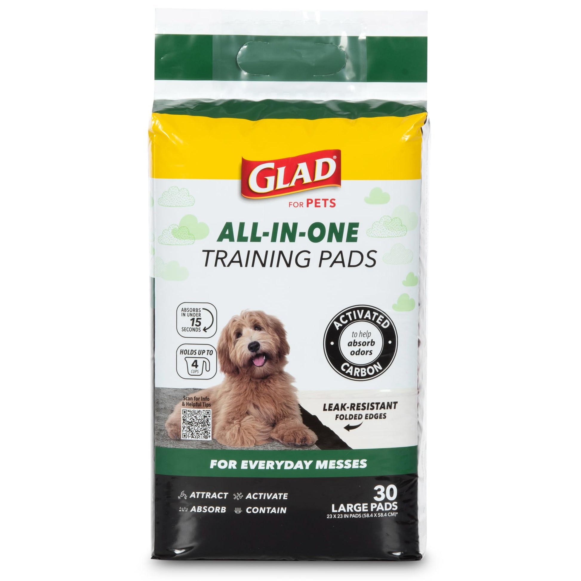 Glad for Pets Activated Carbon Disposable Dog Training. Chosen for real quality, fits naturally