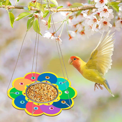 Fennoral 4 Pack Bird Feeder Kits for Kids Make Your Own Bird Feeders Wooden Art and Craft for Girls Boys Ornaments DIY to Paint Bird Feeders Craft for Spring Garden Outdoor Summer Activities Project