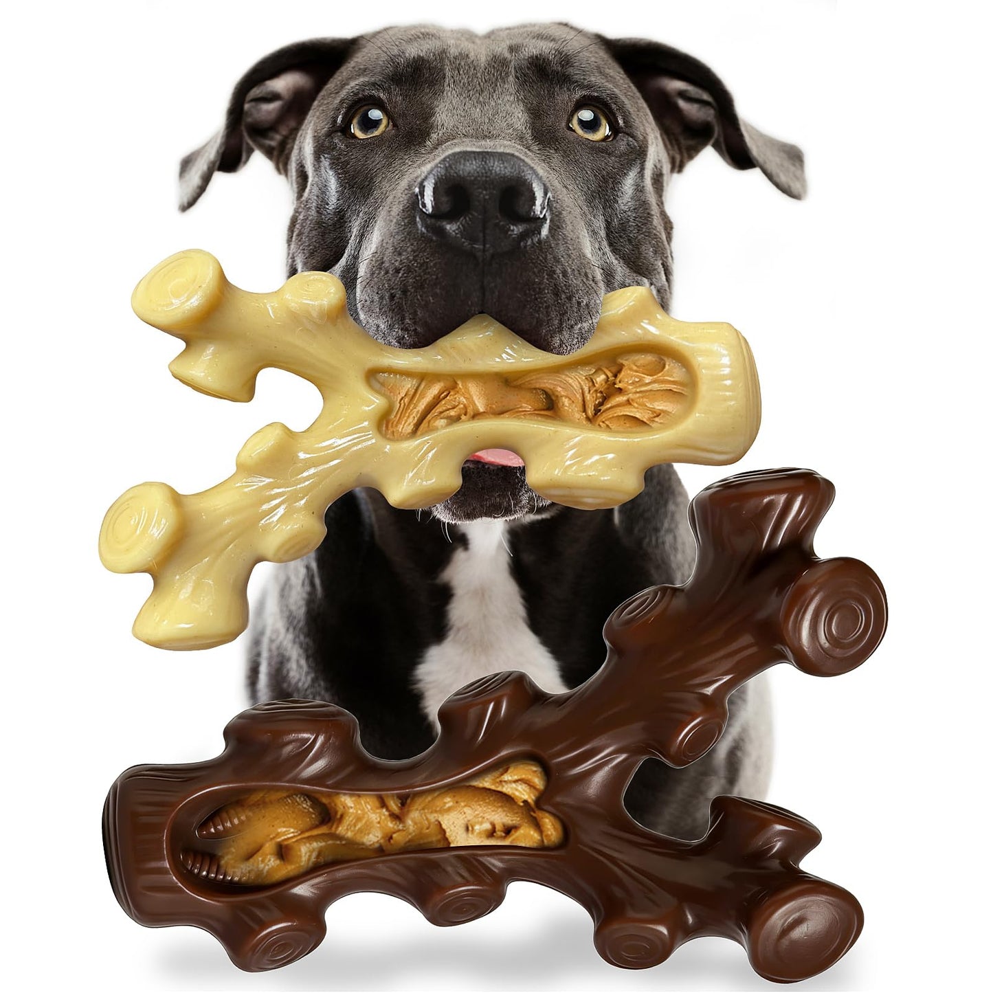 SIHRMIU 2 Pack Dog Chew Toys for Aggressive Chewers. Chosen for real quality, fits naturally into