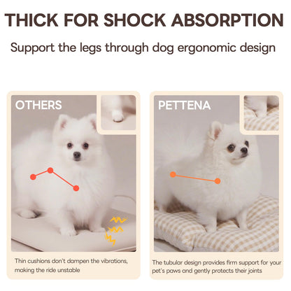 Cooling Cushion for Pets, Removable & Washable Dog Stroller Cushion, Both Side Used Pet Stroller Cushion for Dogs & Cats, Khaki