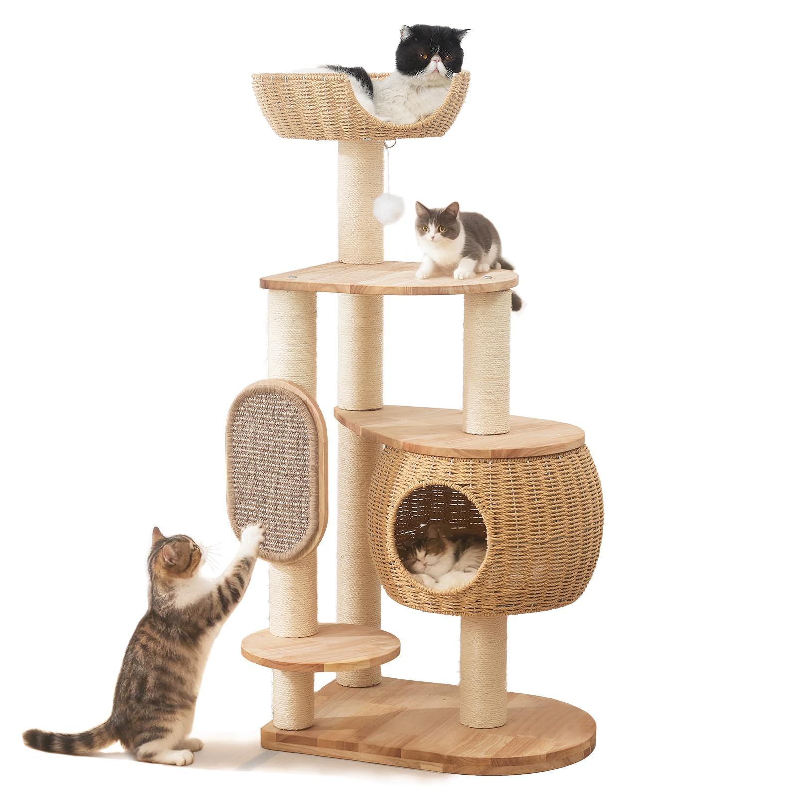 Modern Cat Tree，Cat Tower with Scratching Post. Chosen for real quality, fits naturally into modern