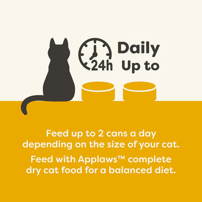 Applaws Natural Wet Cat Food, 24 Count, Limited Ingredient Canned Wet Cat Food, Chicken with Pumpkin in Broth, 2.47oz Cans