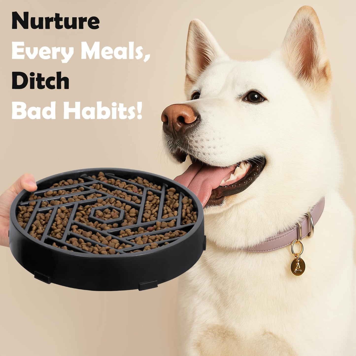 TOBYTO Slow Feeder Dog Bowls Large Medium Breed. Chosen for real quality, fits naturally into
