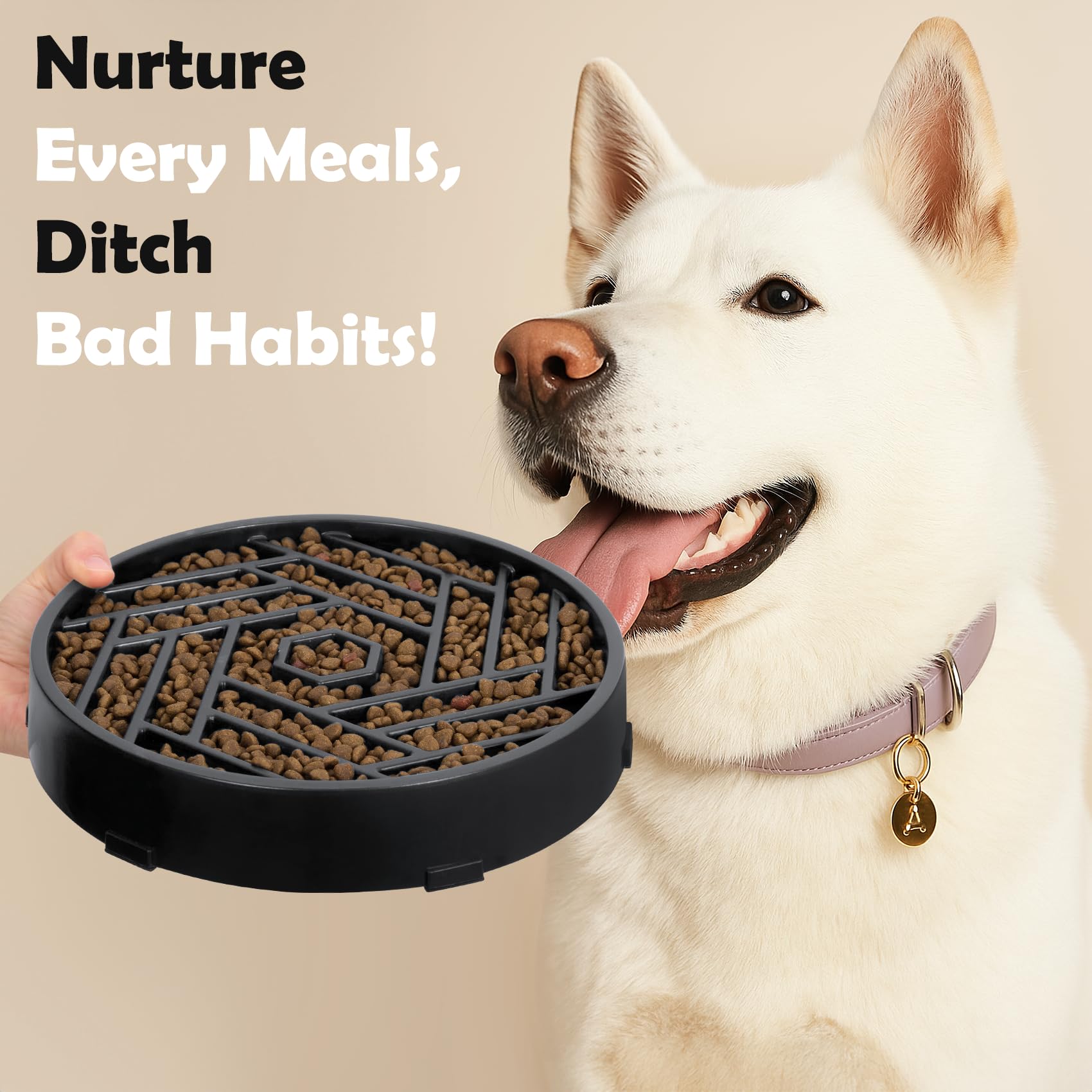 TOBYTO Slow Feeder Dog Bowls Large Medium Breed. Chosen for real quality, fits naturally into