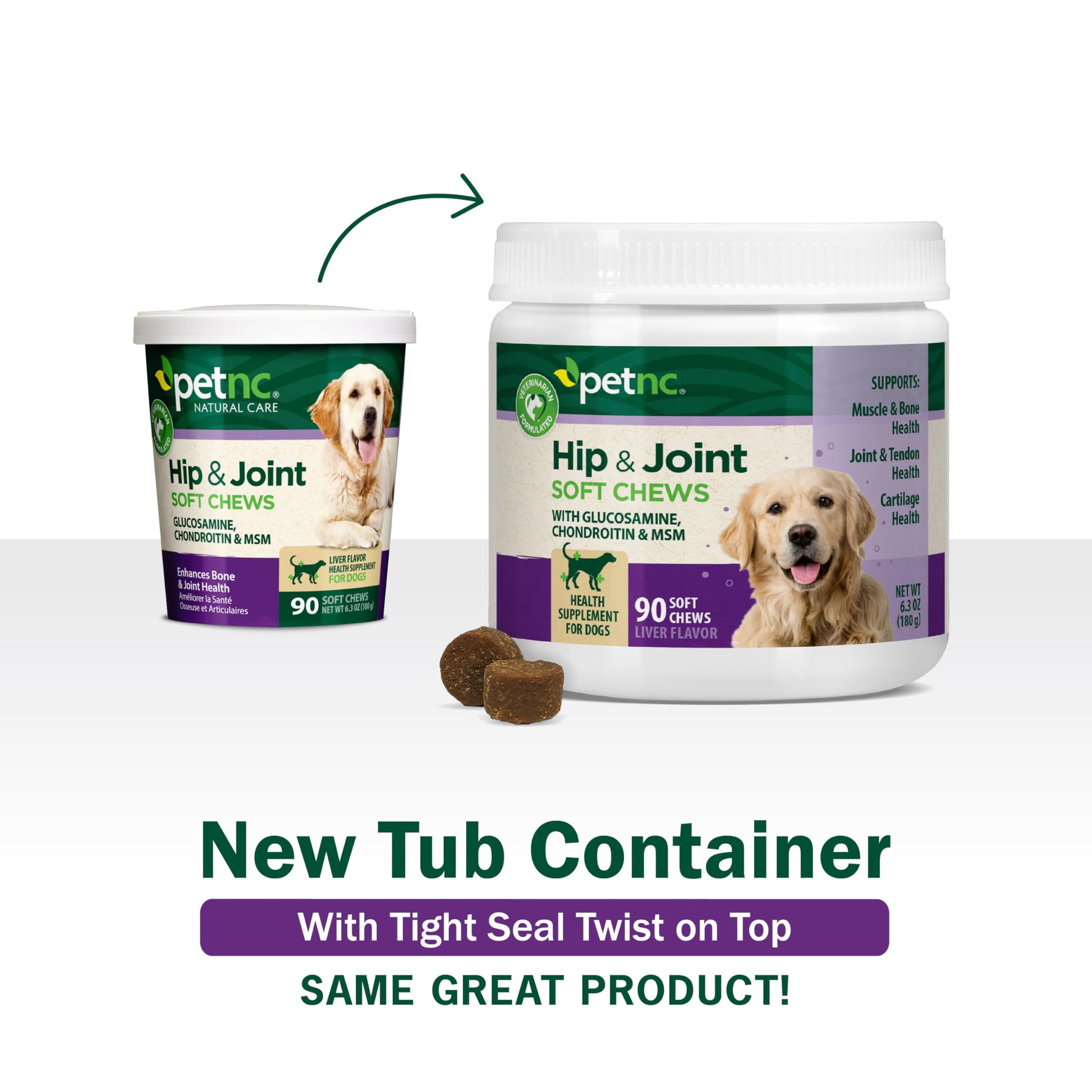 PetNC Natural Care Hip and Joint Soft Chews for Dogs. Chosen for real quality, fits naturally into