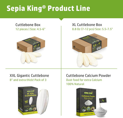 Crushed - 100% Natural Calcium Supplement - Premium Cuttlebone Perfect for Birds, Tortoises, Snails, Reptiles - 3.5 oz