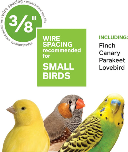 Prevue Pet Products South Beach Dome Top Bird Cage, Teal (SP50071),14 1/8" L x 11 1/4" W x 18 1/8" H