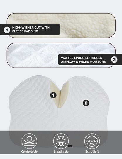 Close Contact Non-Slip Design Horse Riding Pad Moisture-Wicking Shock Absorbing English Saddle Pad for Horses