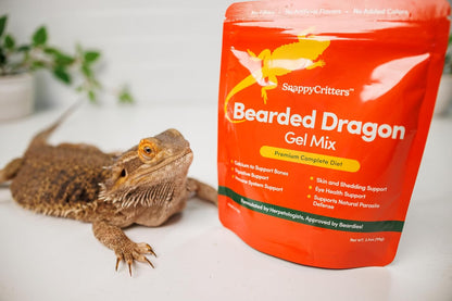 Bearded Dragon Food - Premium Complete Diet Gel Mix for Juvenile and Adult, Made in US FDA Facility, Fortified Formula for Skin and Shedding Support, Digestive Support and Immune System - 3.5 oz.