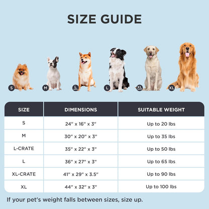 Bedsure Cooling Dog Bed for Medium Dogs - Orthopedic Flat Puppy Beds with Removable Washable Cover, Egg Crate Foam Pet Mat, Suitable for Pet Up to 35 lbs