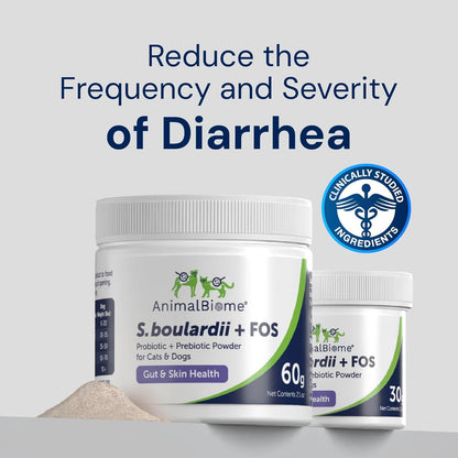 AnimalBiome S boulardii + FOS for Cats and Dogs Probiotic Prebiotic - 30g