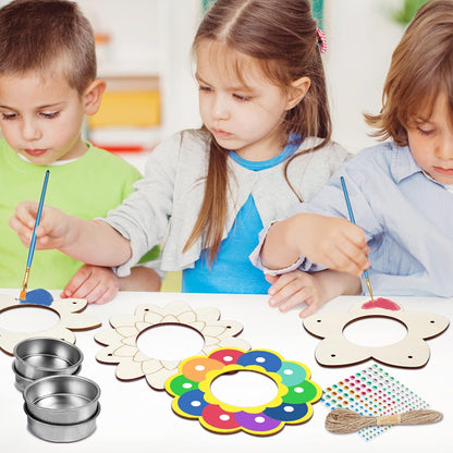 Fennoral 4 Pack Bird Feeder Kits for Kids Make Your Own Bird Feeders Wooden Arts and Crafts for Kids Ornaments DIY to Paint Bird Feeders Craft for Spring Winter Garden Outdoor Activities Project