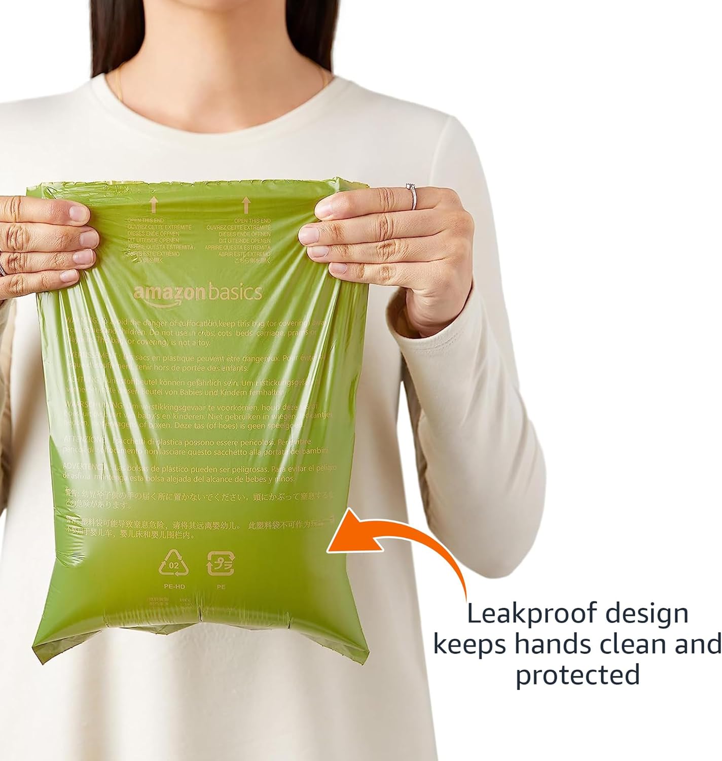 Amazon Basics Dog Poop Bags with Dispenser, 810 Count, Enhanced for Guaranteed Leakproof, Lavender Scented, Includes Leash Clip