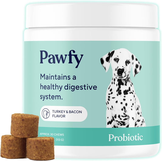 Pawfy Probiotics for Dogs | Supports Digestive Health, Diarrhea for Small and Large Dogs | Improves