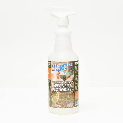 Absolutely Clean Chicken Coop Cleaner and Deodorizer, Veterinarian Approved, Powerful, Natural Enzyme Cleaner Safely Eliminate Tough Messes and Odors, Made in Colorado