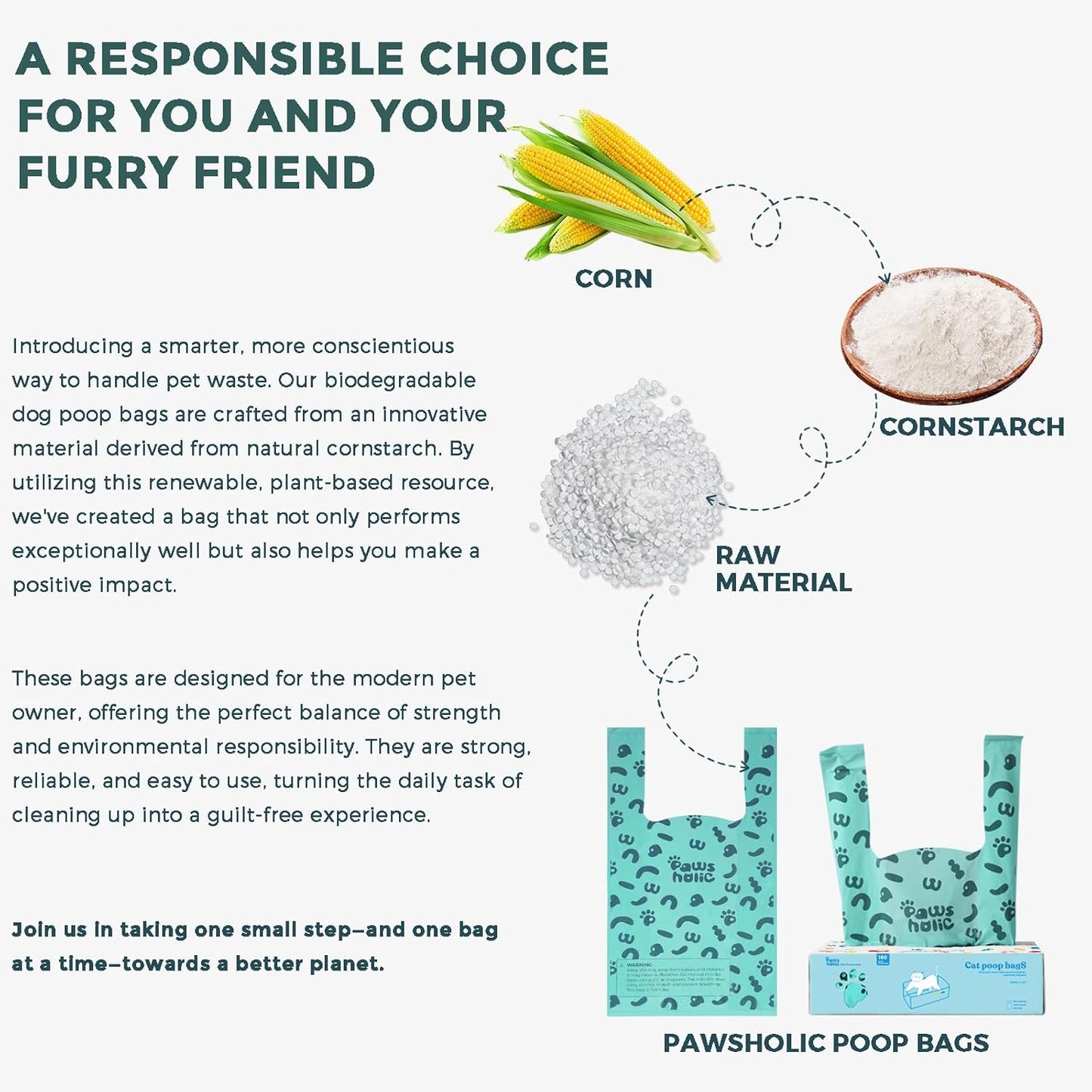 Cat Litter Bags Biodegradable 100% Leak-Proof Cat Poop Bags with Handle, 360 Counts, Cornstarch Based Extra Thick, Easy Tie Pet Waste Pick Up Bag (Lavender Scented)