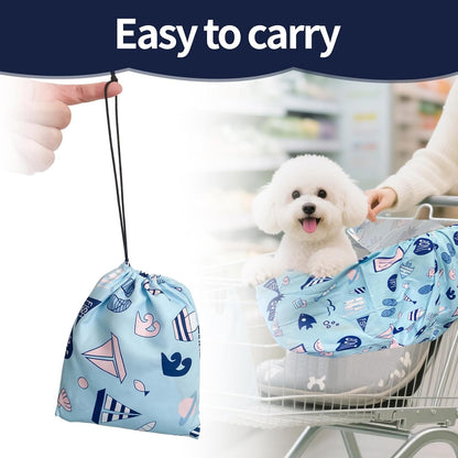 Shopping Cart Cover for Pets Dogs-Waterproof and Cooling Material,Portable and Easy-on Stretch Design with Carry Bag