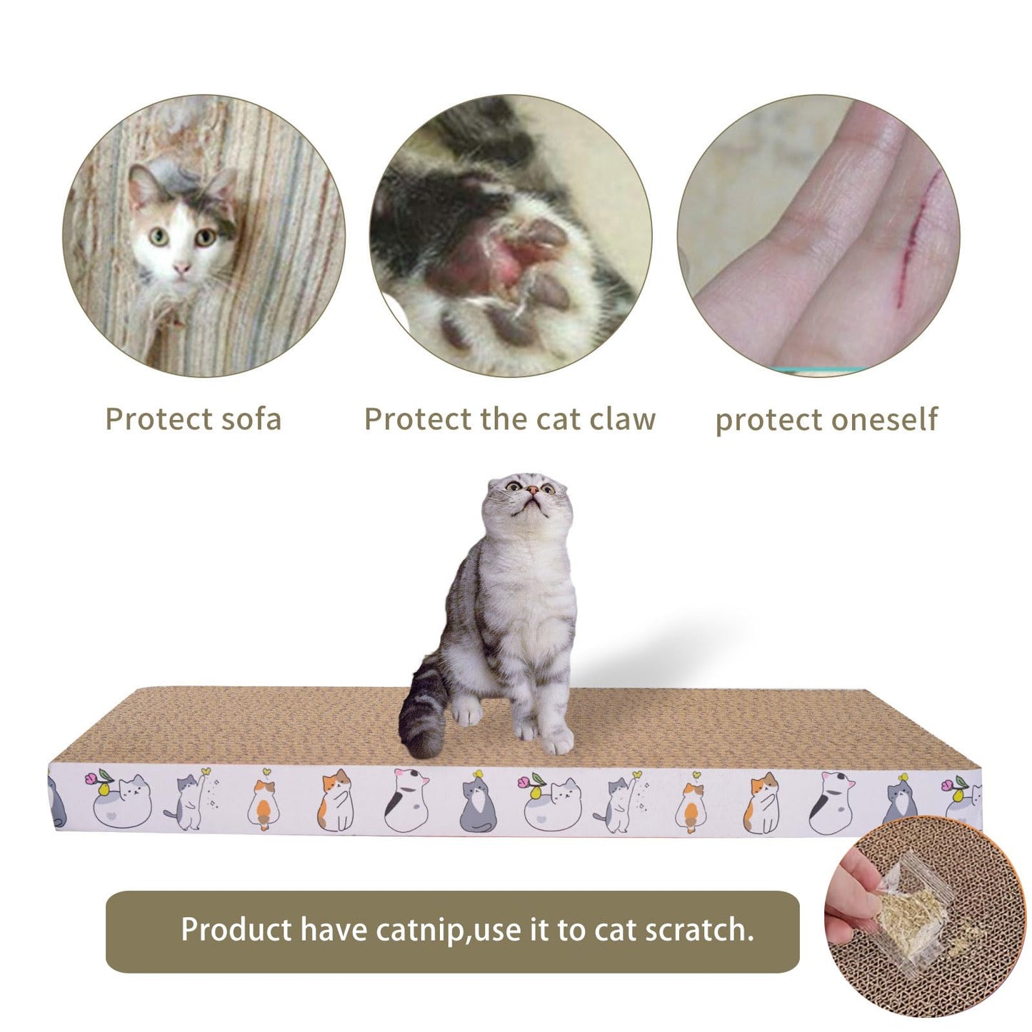 5 Packs cat Scratcher Toys Reversible Scratching Post. Chosen for real quality, fits naturally into