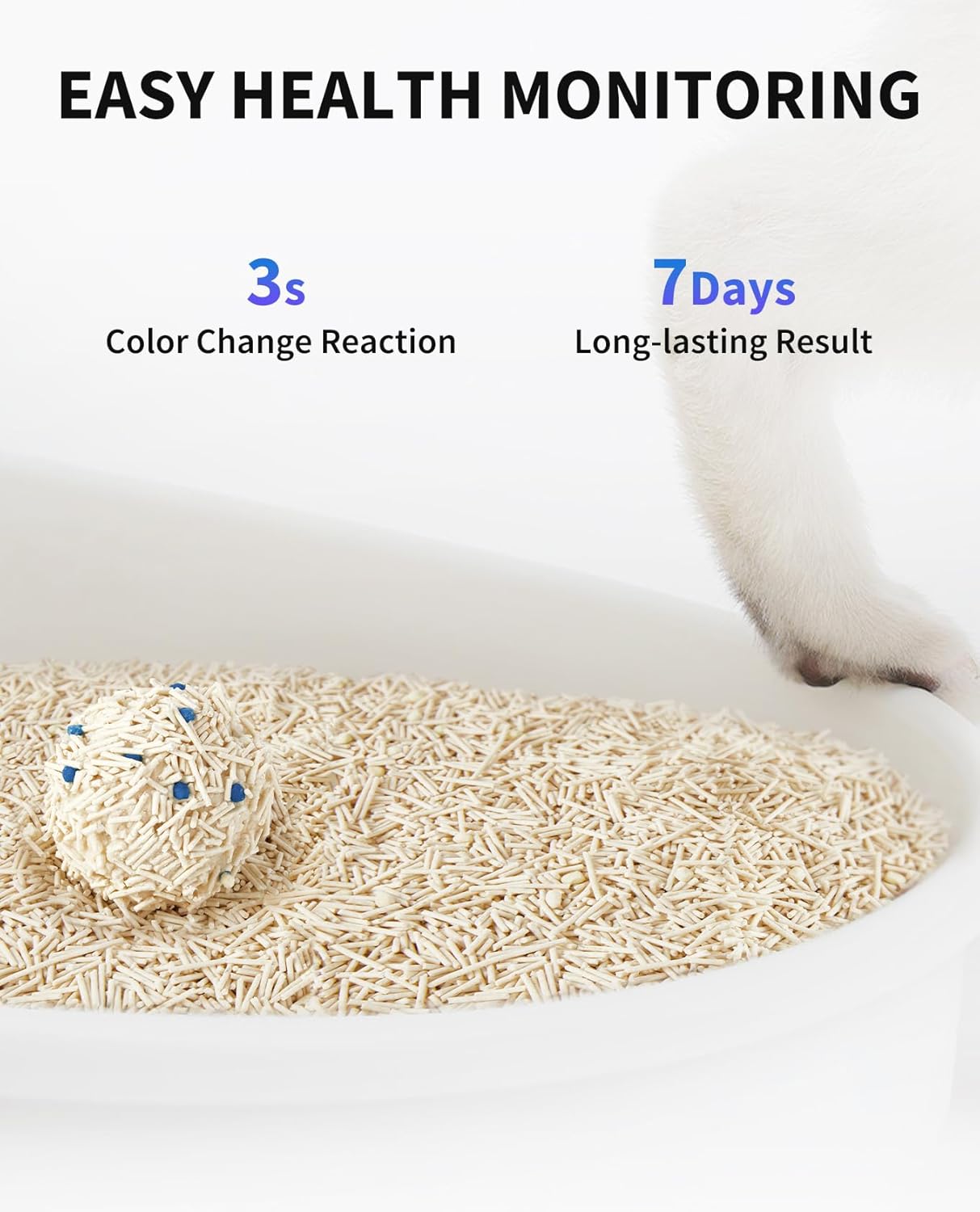 PETKIT New Occult Blood Monitoring Cat Litter, Ultra Absorbent Clumping Mixed Tofu Bentonite Litter, Odor Control and Dust Free