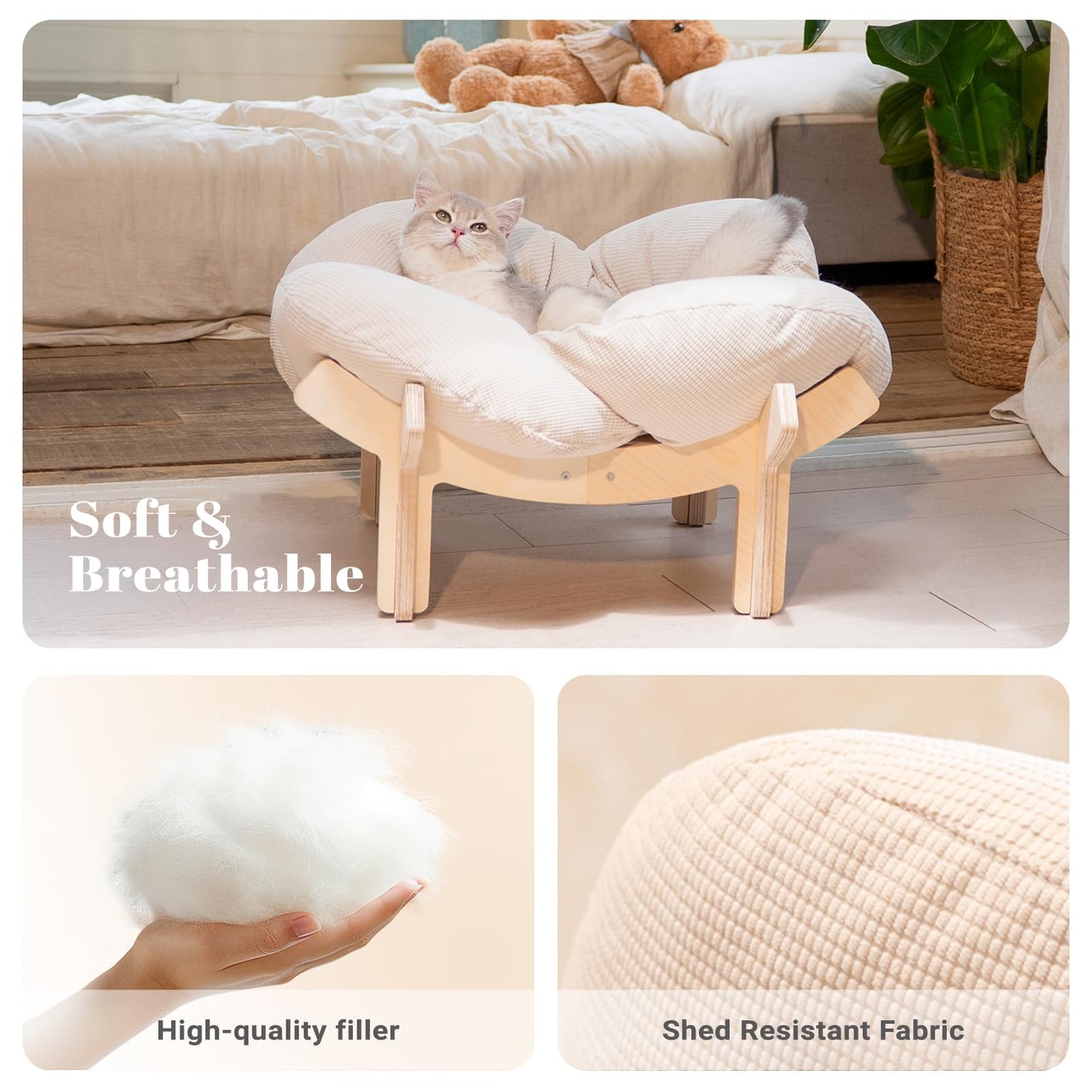 CHEERHOME PETS Elevated Cat Bed for Indoor Cats Couch. Chosen for real quality, fits naturally into