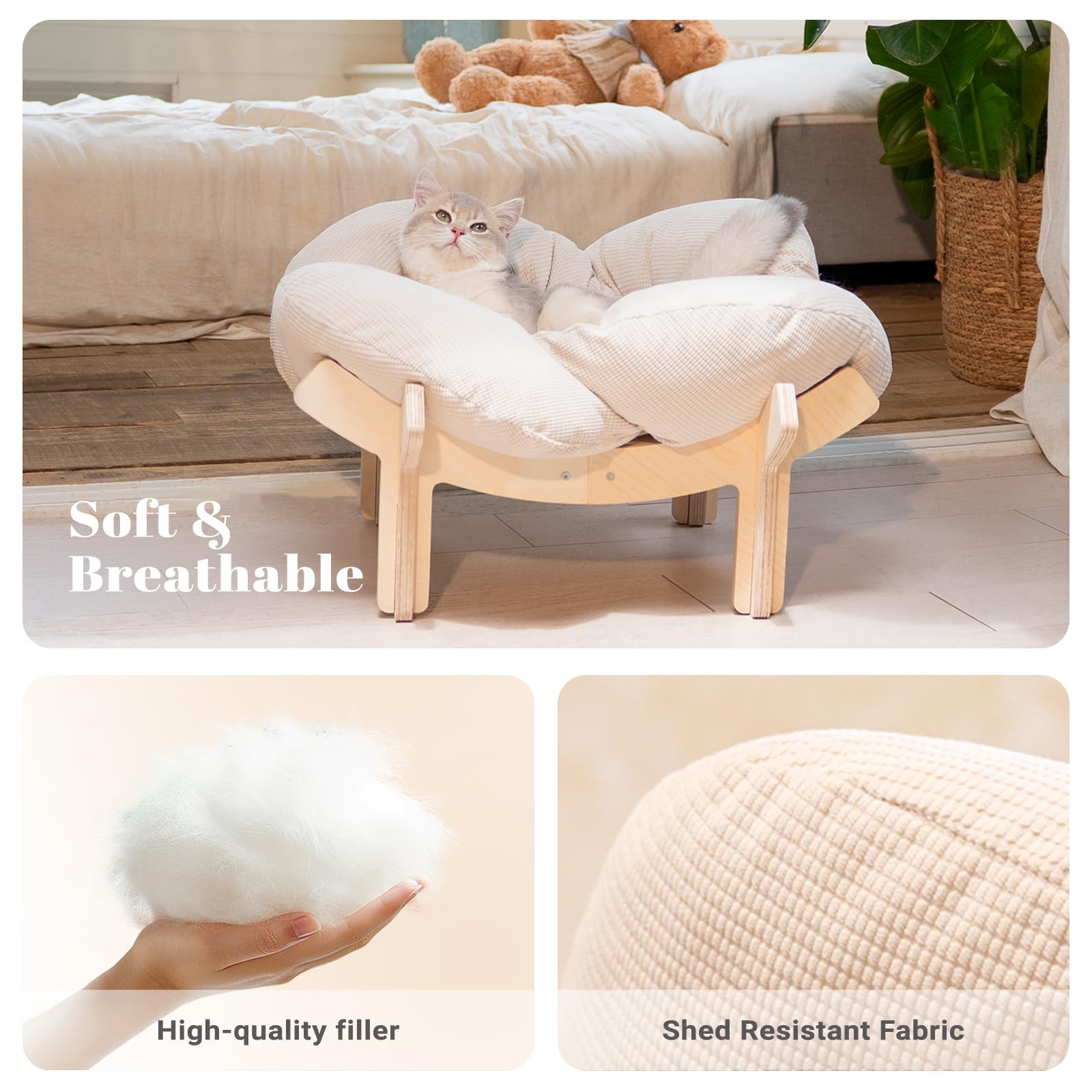CHEERHOME PETS Elevated Cat Bed for Indoor Cats Couch. Chosen for real quality, fits naturally into