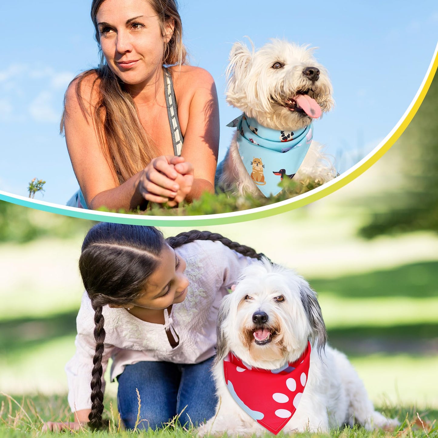 Huhumy 100 Pcs Paw Dog Bandanas Bulk Pet Bibs Colorful. Chosen for real quality, fits naturally