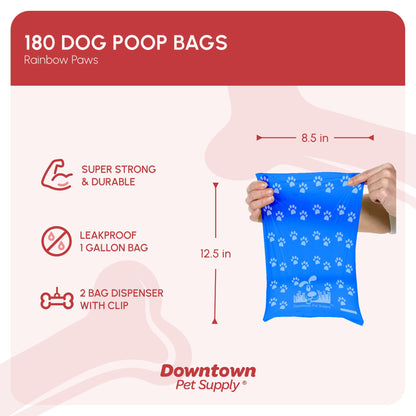 Downtown Pet Supply Poop Bags for Dogs with Dispenser. Chosen for real quality, fits naturally into