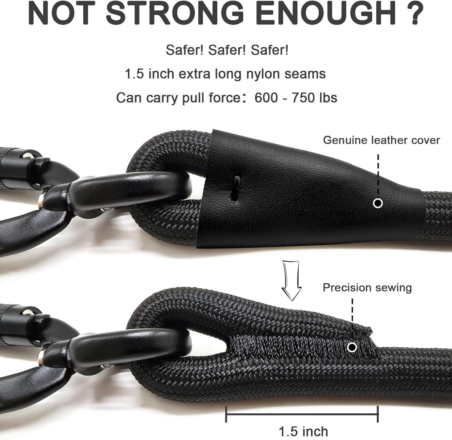 Rope Dog Leash, 6 Foot Heavy Duty Dog Leash with Aviation Aluminum Auto Locking Carabiner, Strong Nylon Pet Lead for Small, Medium, Large Dogs (Purple, 6FT)