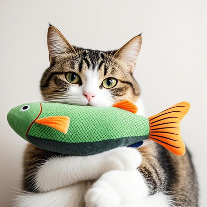 Cat Toys for Bored Indoor Adult Cats - Catnip Toys for Mental Stimulation, Interactive & Durable Kicker Toys for Solo Play, Best for Lazy or Senior Cats (Orange)