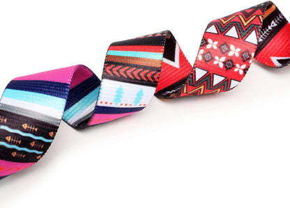 Mercano Adjustable Dog Collar - Special Design Patterns, Soft Nylon Comfortable Durable Pet Collar for Small Medium Large Dogs (L, Tribal Pink)