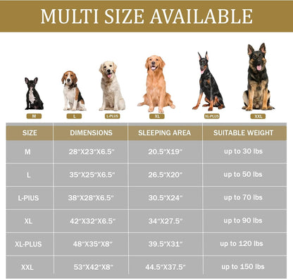 Bedfolks Orthopedic Dog Bed, Waterproof Dog Sofa Bed for Medium Dogs, Egg Foam Pet Couch Bed with Removable Washable Cover and Nonslip Bottom, Black