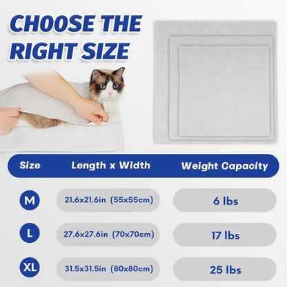 Supet Cat Wrap for Cutting Nails, Self-Adhesive Cat Grooming Wrap, Anti-Scratch Cat Wrap for Grooming, Ideal for Medicine, Nail Clipping, Teeth Brushing, Ear Cleaning